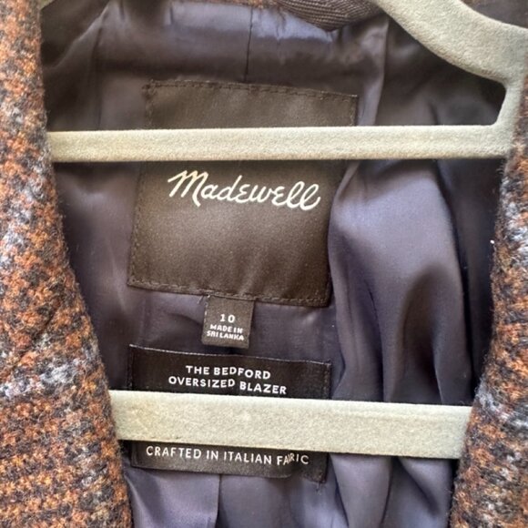 Madewell Bedford Oversized Blazer in Melissa Houndstooth Plaid - Picture 2 of 3